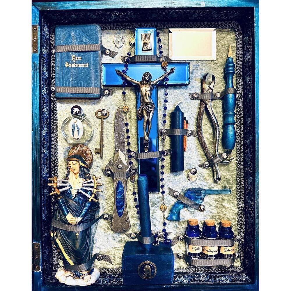 Vampire Slayer Kit Poster Blue Lady of Seven Sorrows 16” x 20” Print Goth Decor - Picture 5 of 5